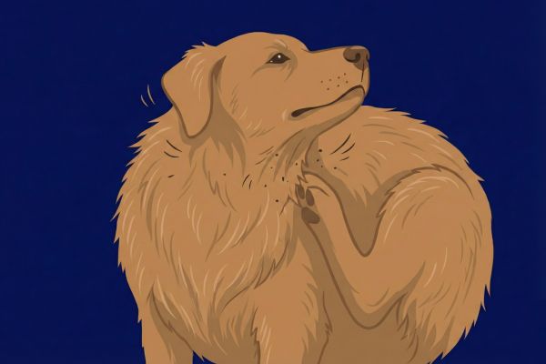 dog scratching