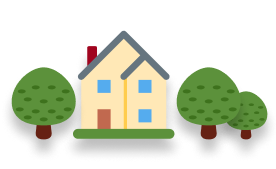 outside and inside home icon