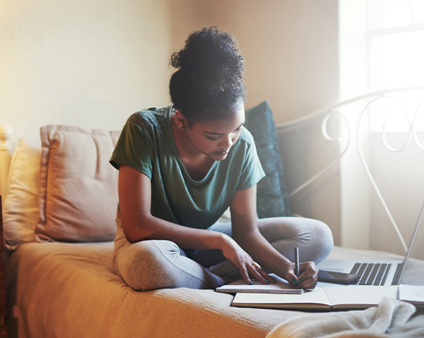 Person studying