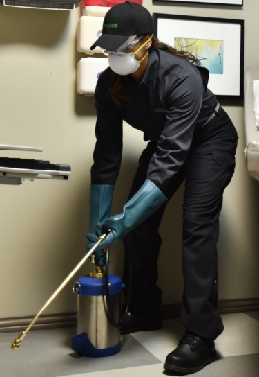 Terminix tech in medical office
