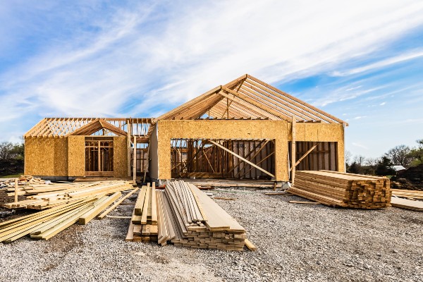 the frame of a new home being built